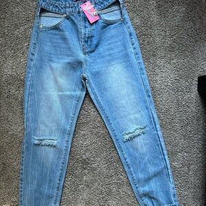Edikted High Rise Blue Jeans